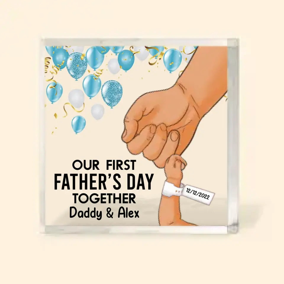 First Fathers day gift, Custom Shape Acrylic Plaque, Best Gifts for new Dads, First Fathers day gift ideas