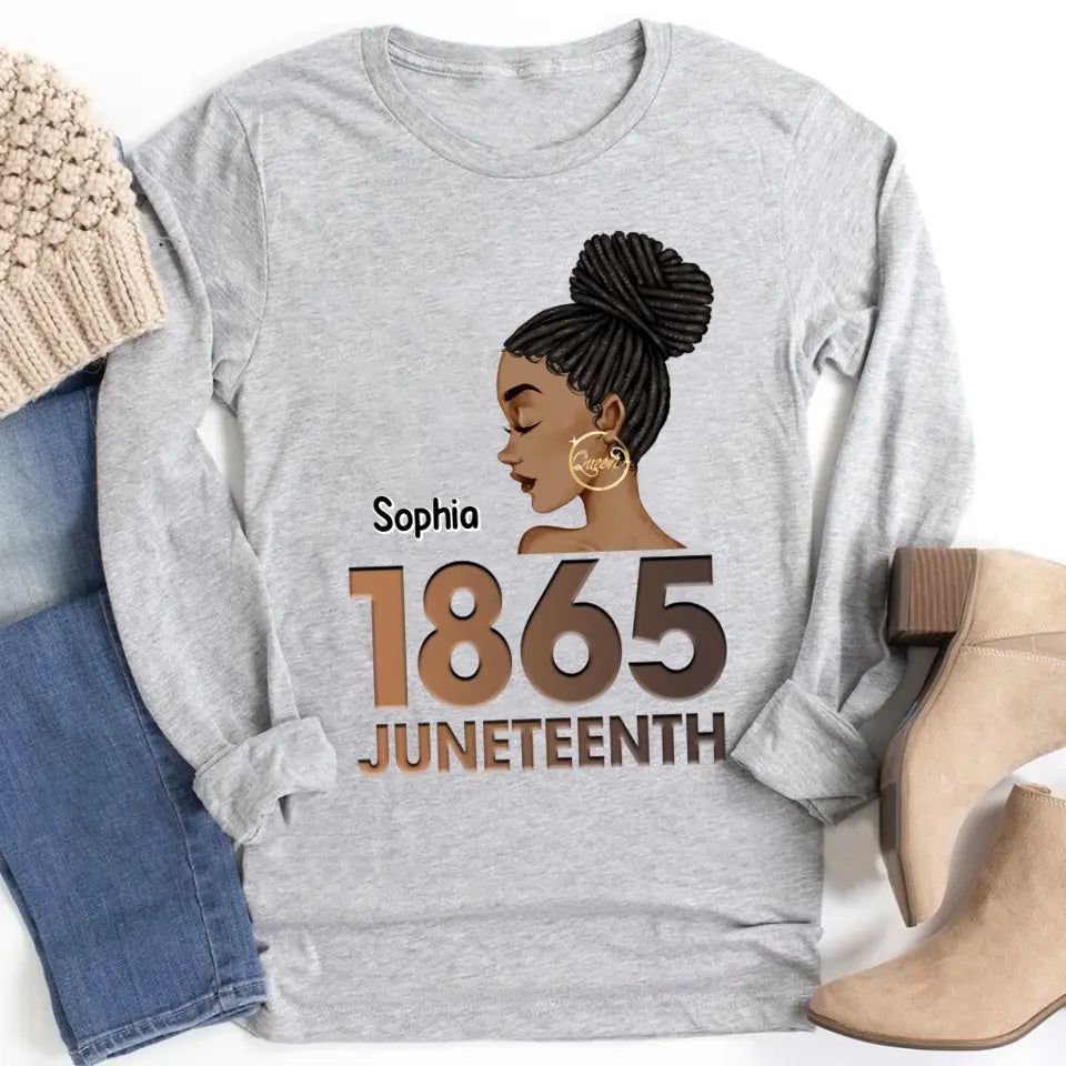 Personalized Shirt - Juneteenth T Shirt, Black Women&#39;s Juneteenth t shirt, Juneteenth shirt ideas, Black History Gift For Black Woman