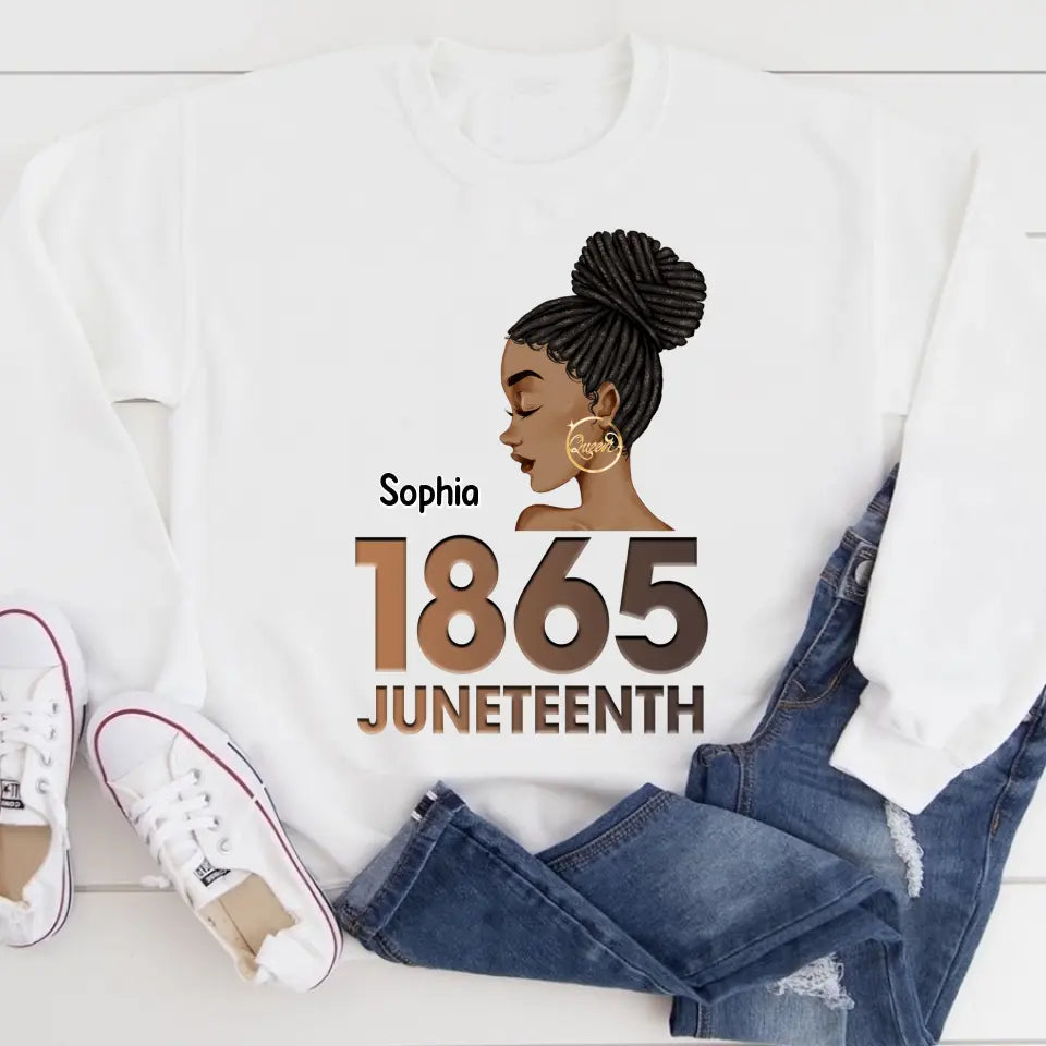 Personalized Shirt - Juneteenth T Shirt, Black Women&#39;s Juneteenth t shirt, Juneteenth shirt ideas, Black History Gift For Black Woman