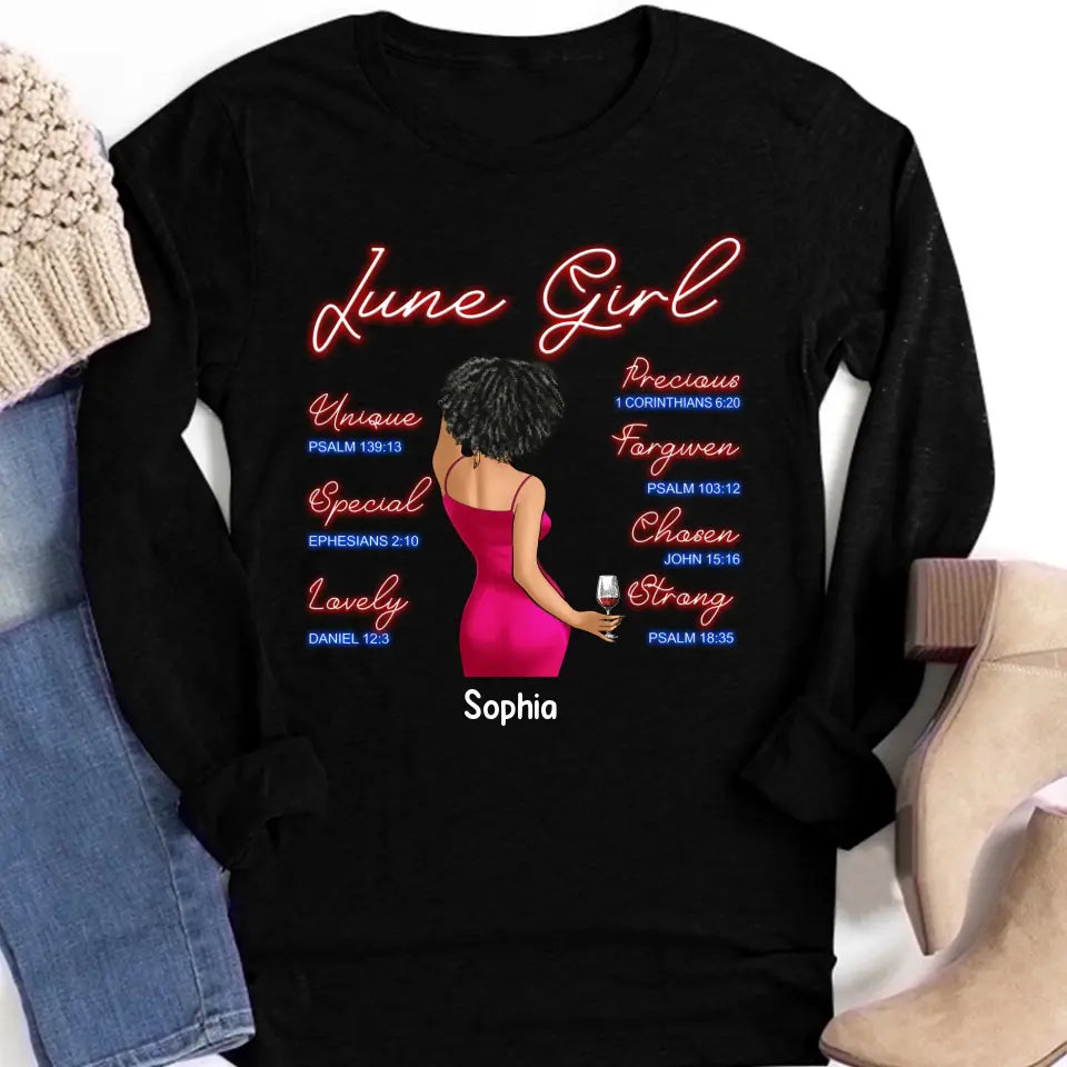 June Birthday Shirt, Custom Birthday Shirt, Queens was Born In June, June Birthday Shirts For Woman, June Birthday Gifts