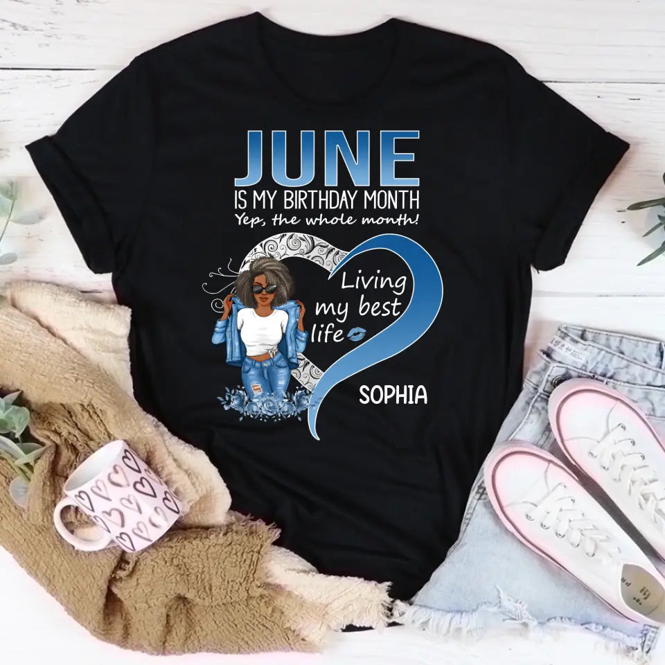 June Birthday Shirt, Custom Birthday Shirt, Queens was Born In June, June Birthday Shirts For Woman, June Birthday Gifts