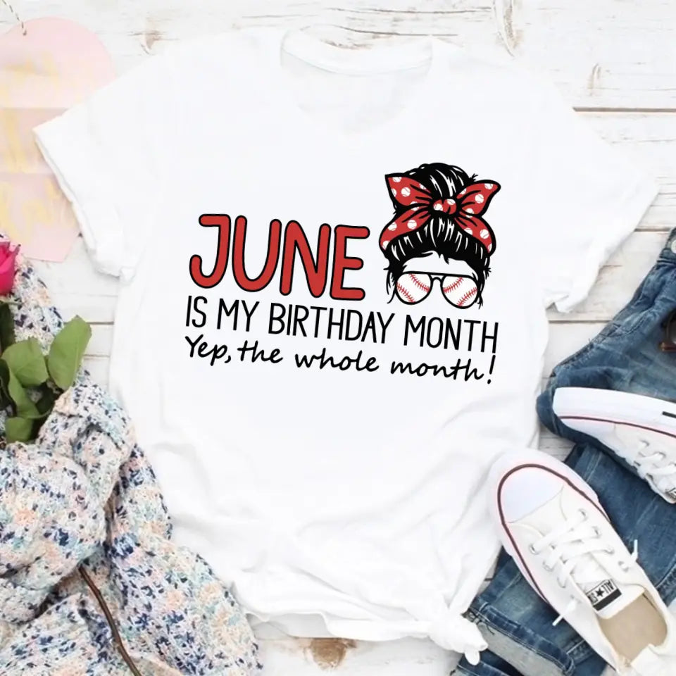June Birthday Shirt, Custom Birthday Shirt, Queens was Born In June, June Birthday Shirts For Woman, June Birthday Gifts, Baseball Lovers