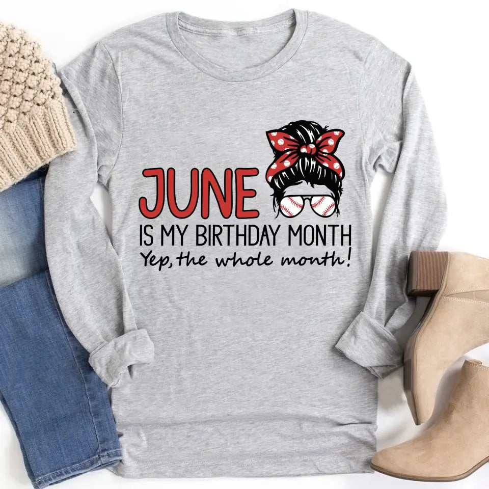 June Birthday Shirt, Custom Birthday Shirt, Queens was Born In June, June Birthday Shirts For Woman, June Birthday Gifts, Baseball Lovers