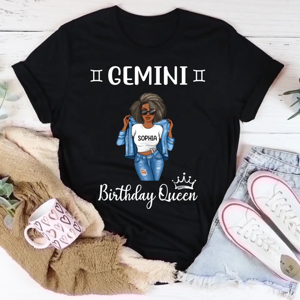 Personalized Birthday Shirts, Zodiac T Shirt, Zodiac Signs Shirt, Gemini Birthday T Shirt, Custom Birthday Gifts
