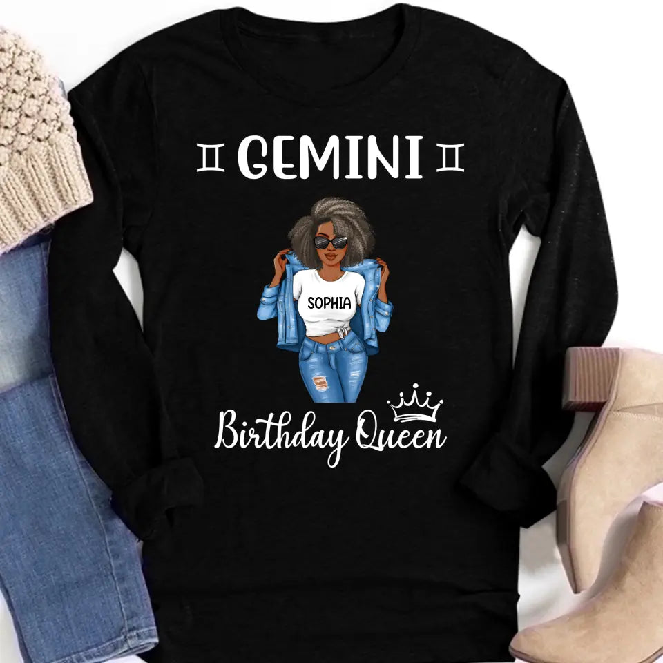 Personalized Birthday Shirts, Zodiac T Shirt, Zodiac Signs Shirt, Gemini Birthday T Shirt, Custom Birthday Gifts