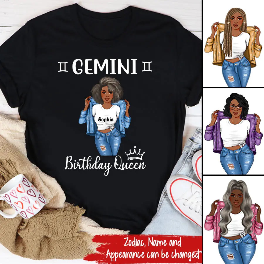 Personalized Birthday Shirts, Zodiac T Shirt, Zodiac Signs Shirt, Gemini Birthday T Shirt, Custom Birthday Gifts