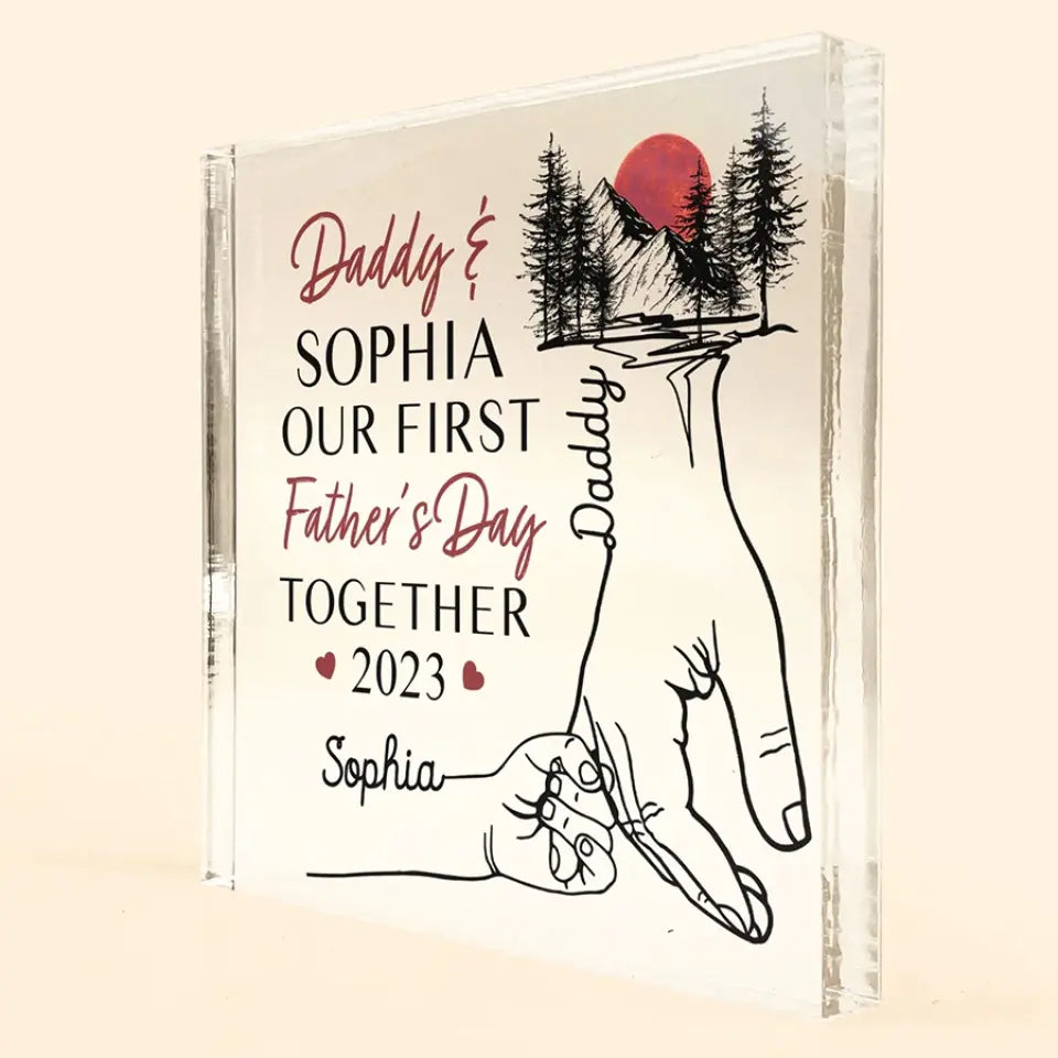 First Fathers day gift, Custom Shape Acrylic Plaque, Best Gifts for new Dads, First Fathers day gift ideas