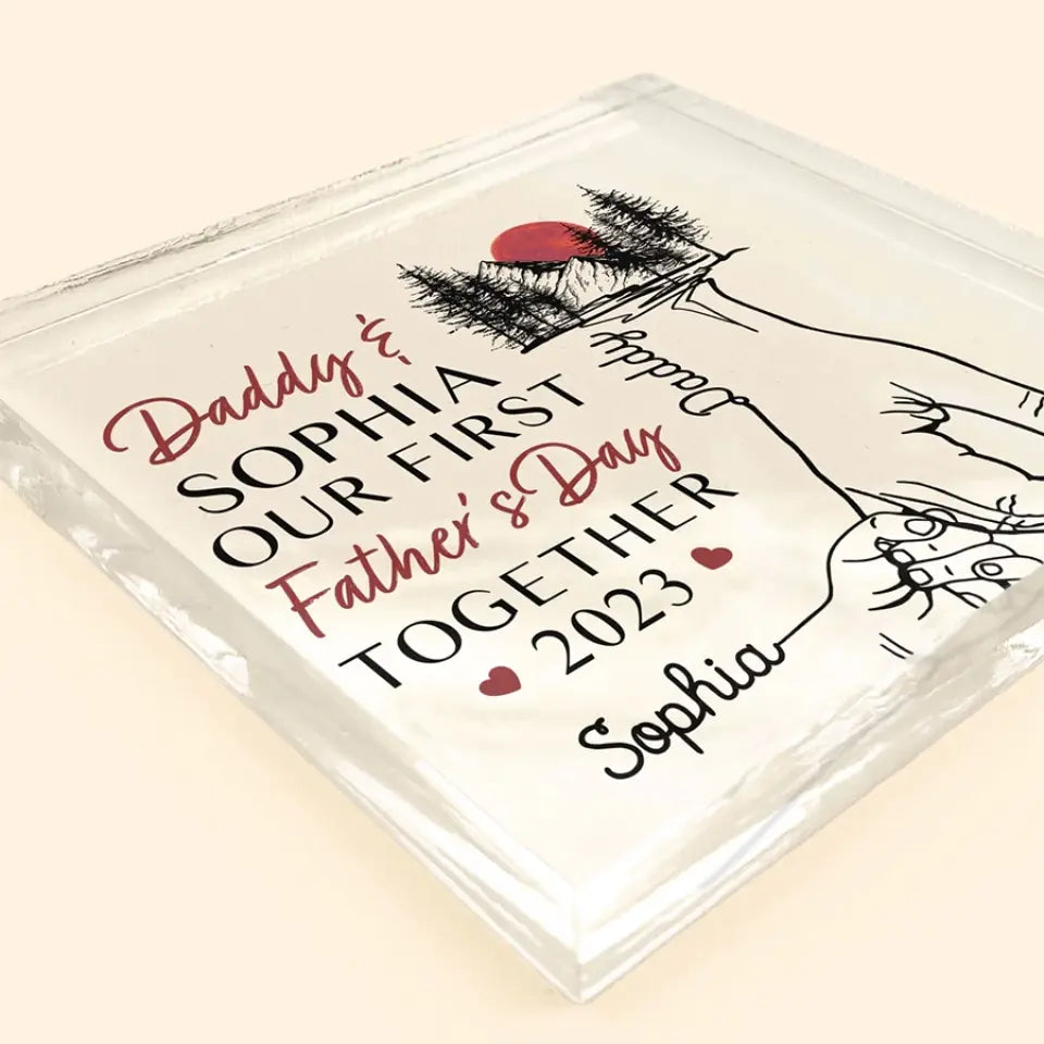 First Fathers day gift, Custom Shape Acrylic Plaque, Best Gifts for new Dads, First Fathers day gift ideas