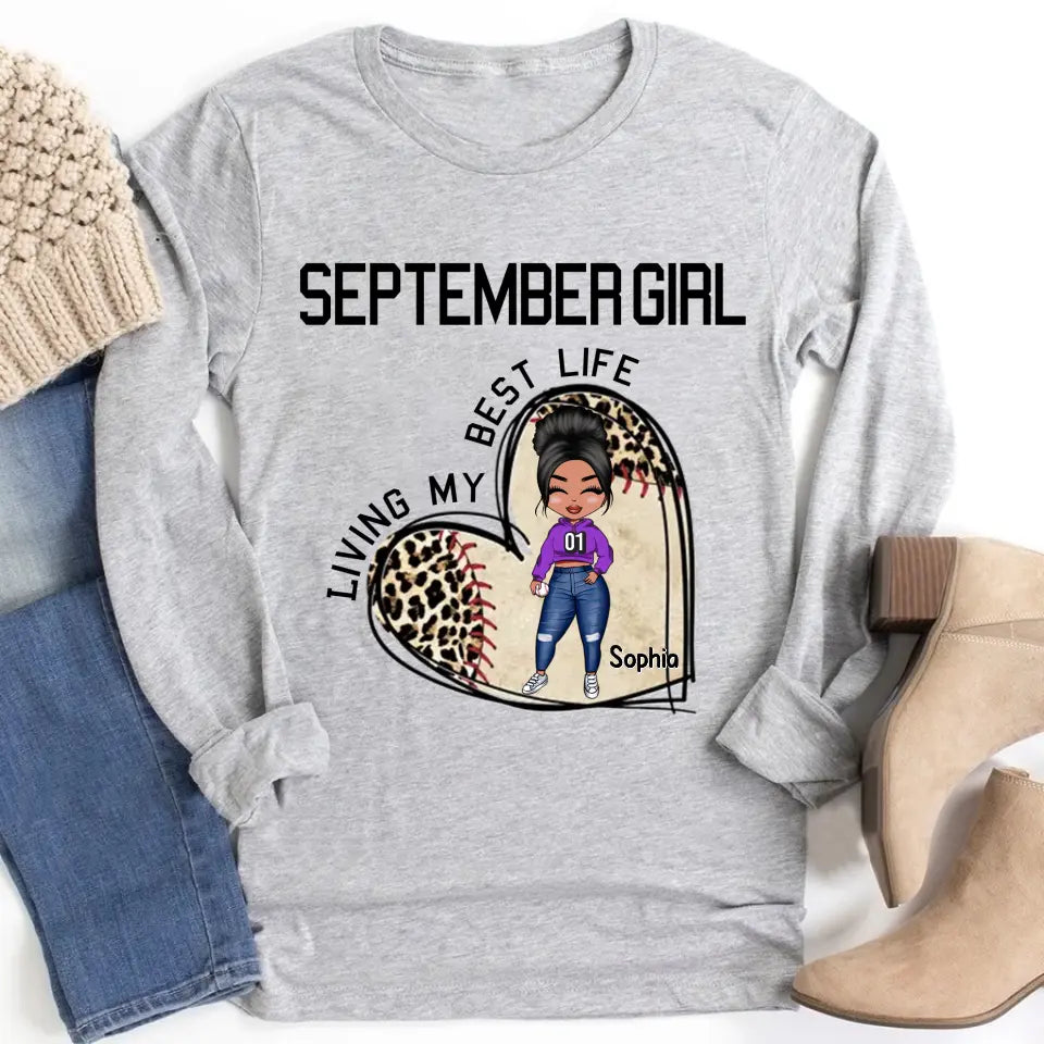 September Birthday Shirt, Custom Birthday Shirt, Queens Born In September, September Birthday Gifts, September Shirts For Woman, Baseball Lover