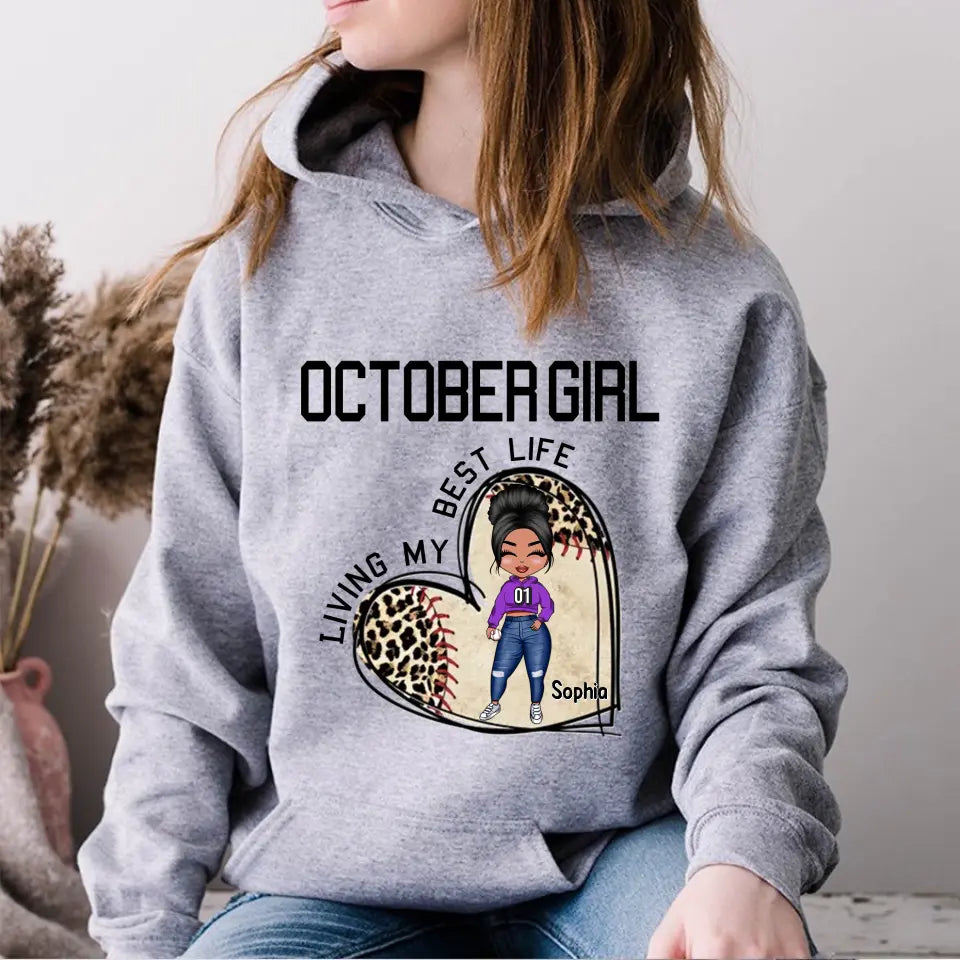 October Birthday Shirt, Custom Birthday Shirt, Queens Born In October , October Birthday Gifts, October  Shirts For Woman, Baseball Lover