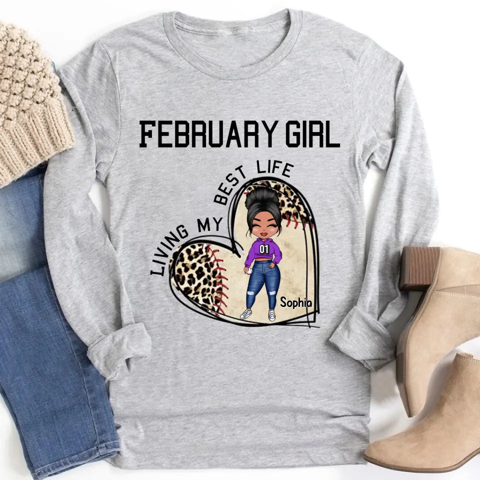 February Birthday Shirt, Custom Birthday Shirt, Queens Born In February , February Birthday Gifts, February Shirts For Woman, Baseball Lover