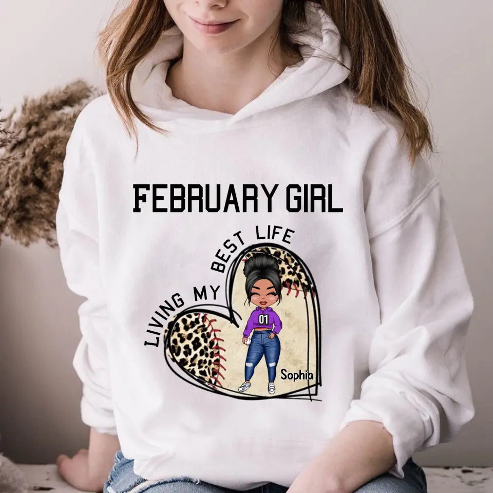February Birthday Shirt, Custom Birthday Shirt, Queens Born In February , February Birthday Gifts, February Shirts For Woman, Baseball Lover