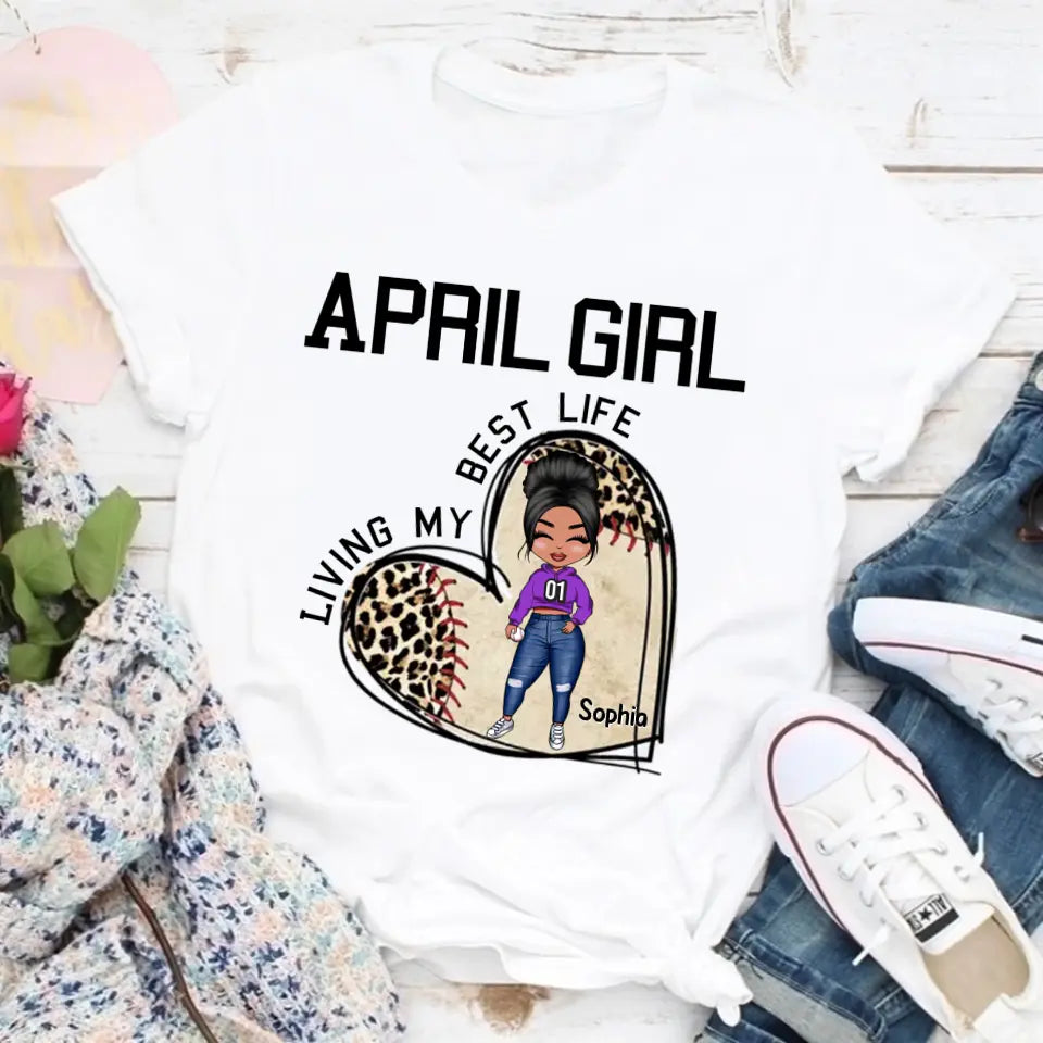April Birthday Shirt, Custom Birthday Shirt, Queens Born In April, April Birthday Gifts, April Shirts For Woman, Baseball Lover