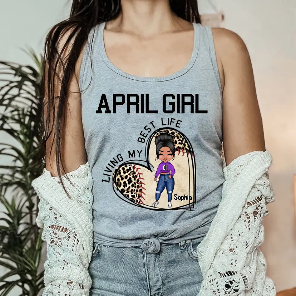 April Birthday Shirt, Custom Birthday Shirt, Queens Born In April, April Birthday Gifts, April Shirts For Woman, Baseball Lover