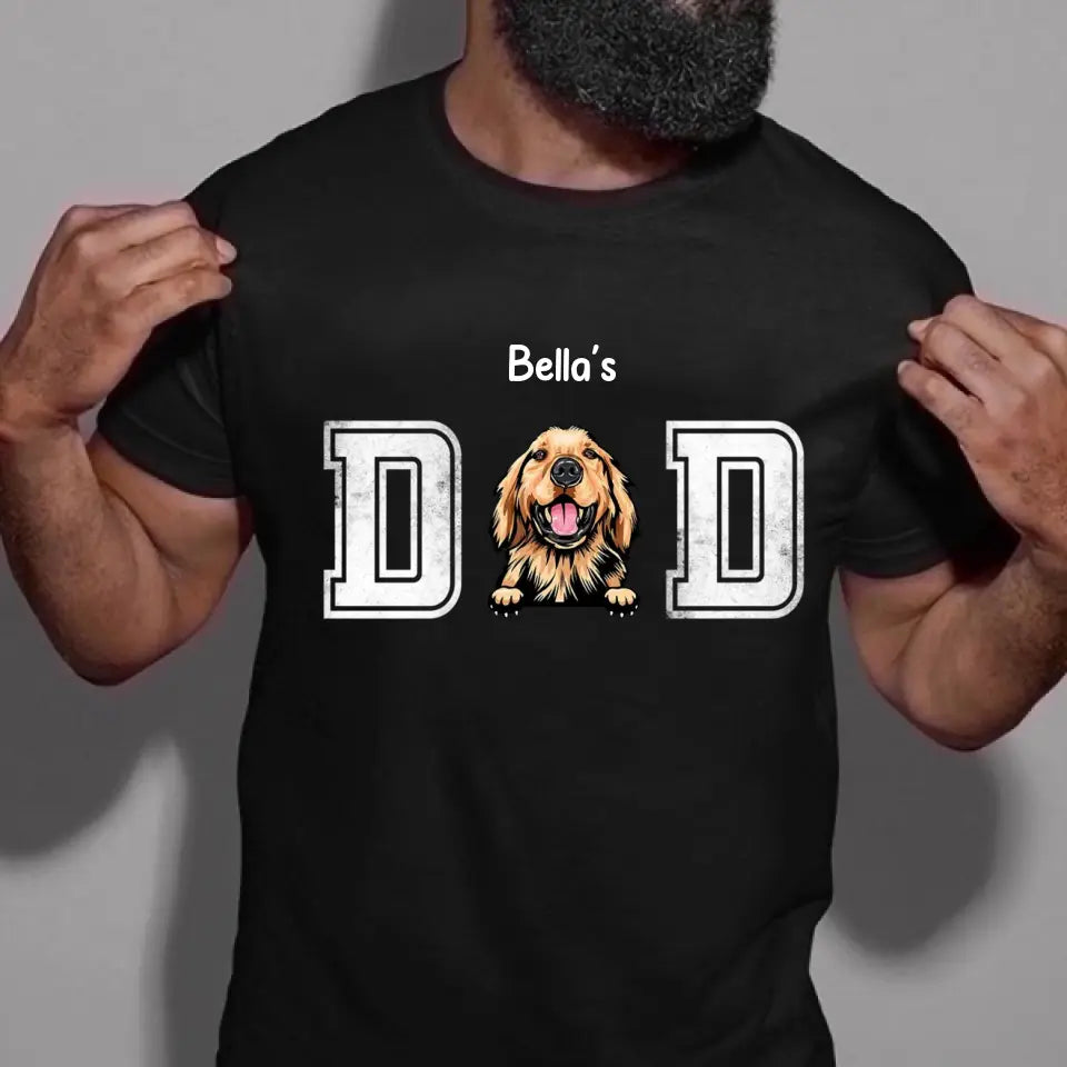 Happy Father&#39;s Day To The World&#39;s Best Dog Dad Ever Personalized Shirt, Personalized Father&#39;s Day Gift for Dog Lovers, Dog Dad