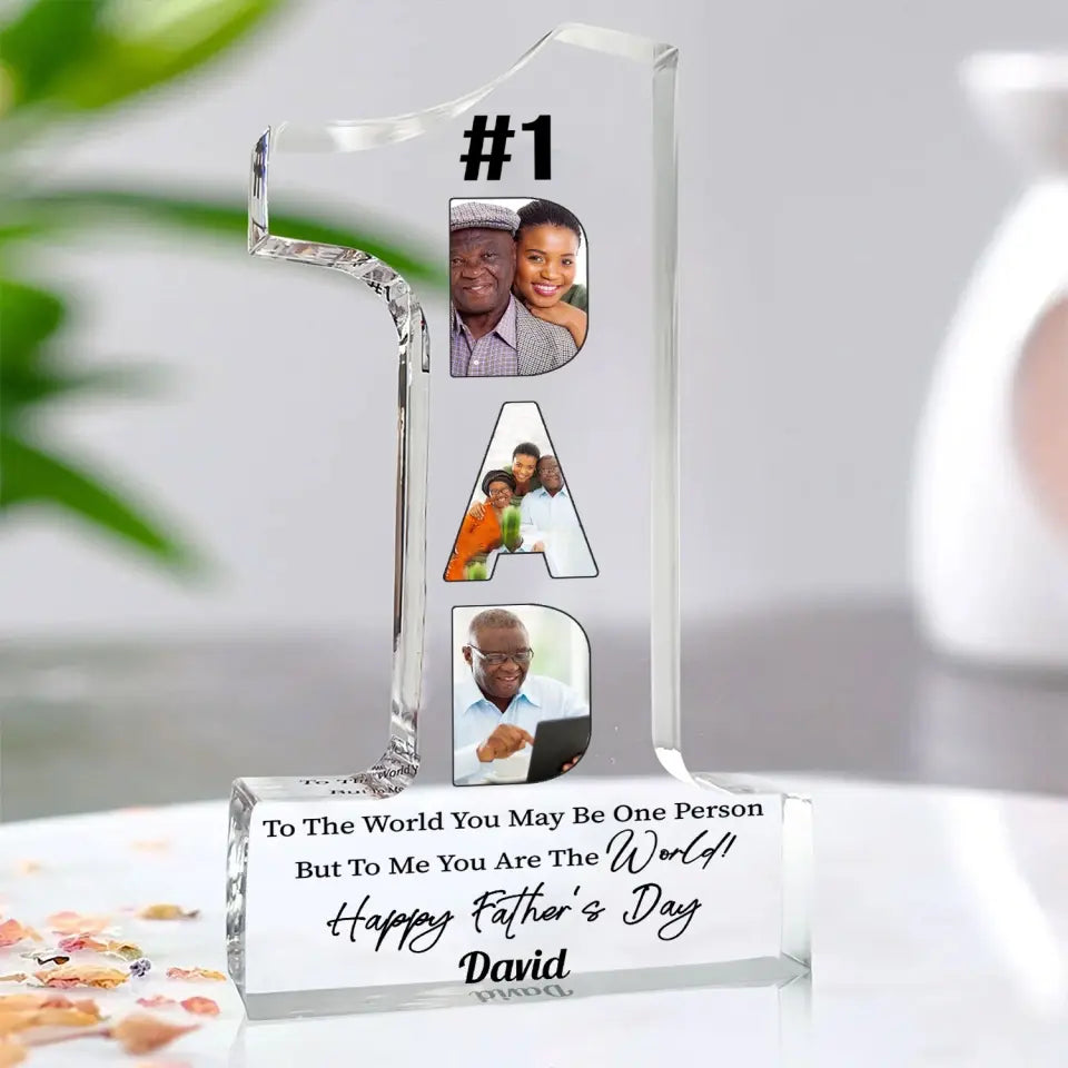 First Fathers day gift, Custom Shape Acrylic Plaque, Best Gifts for Dads, Fathers day gift ideas