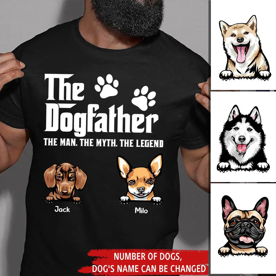 Happy Father&#39;s Day To The World&#39;s Best Dog Dad Ever Personalized Shirt, Personalized Father&#39;s Day Gift for Dog Lovers, Dog Dad