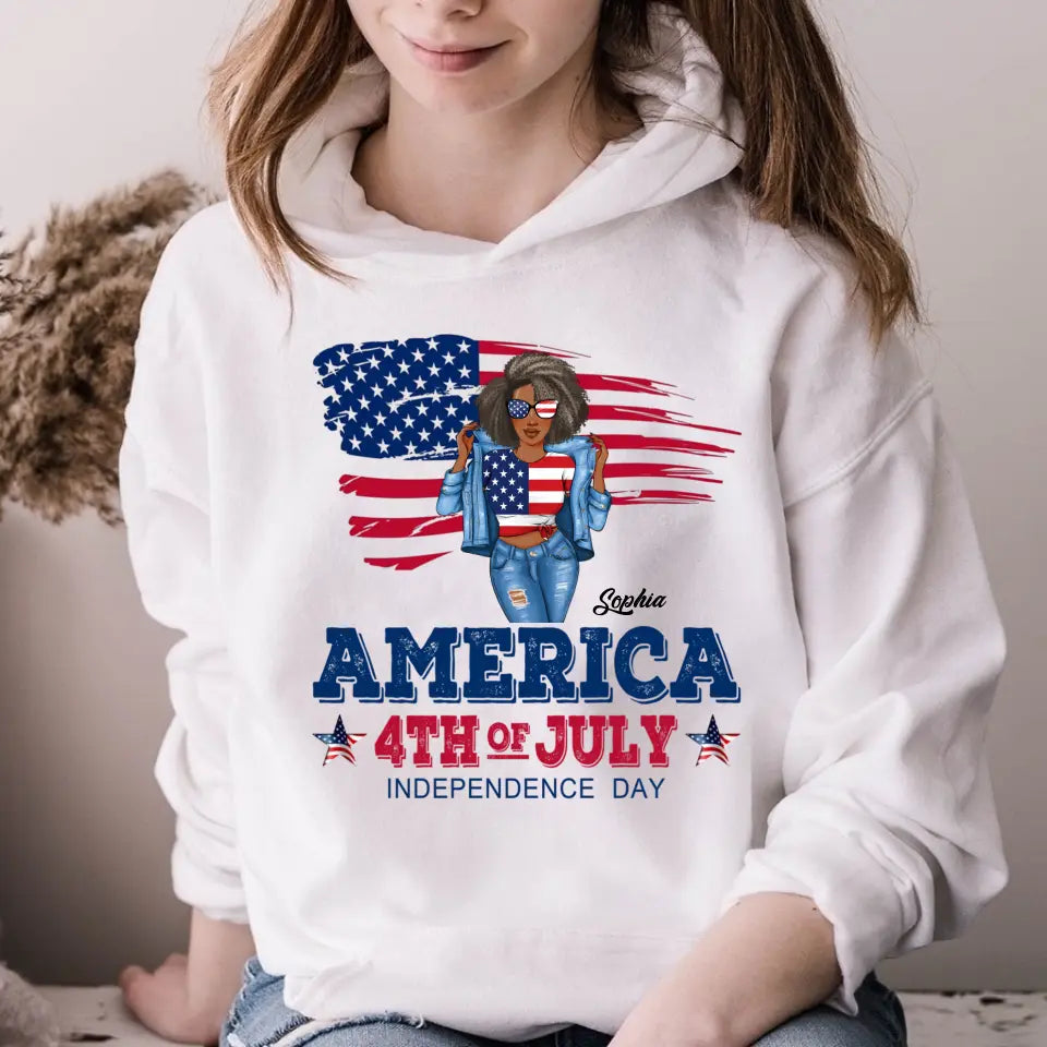 July Birthday Shirt, Custom Birthday Shirt, Queens Born In July, July Birthday Shirts For Woman, July Birthday Gifts, USA 4th Of July T-Shirt, Happy Independence Day T-Shirt