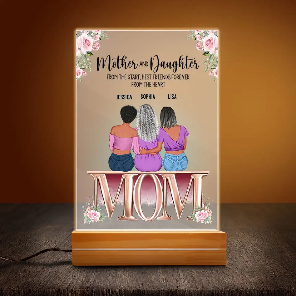 Mother And Daughter - Personalized Acrylic Plaque, Mother‘s Day Gift From Daughter, Happy Mother&#39;s day gifts,Mother Day Gift