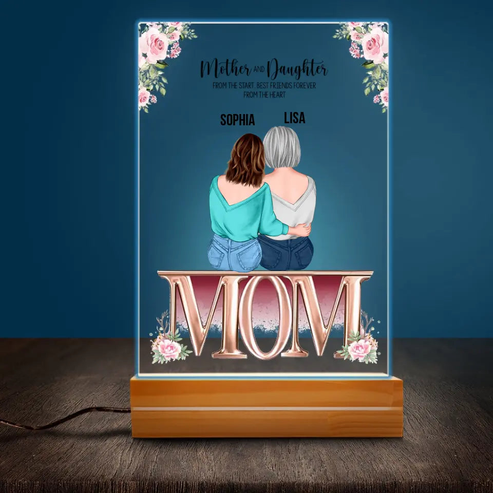 Mother And Daughter - Personalized Acrylic Plaque, Mother‘s Day Gift From Daughter, Happy Mother&#39;s day gifts,Mother Day Gift