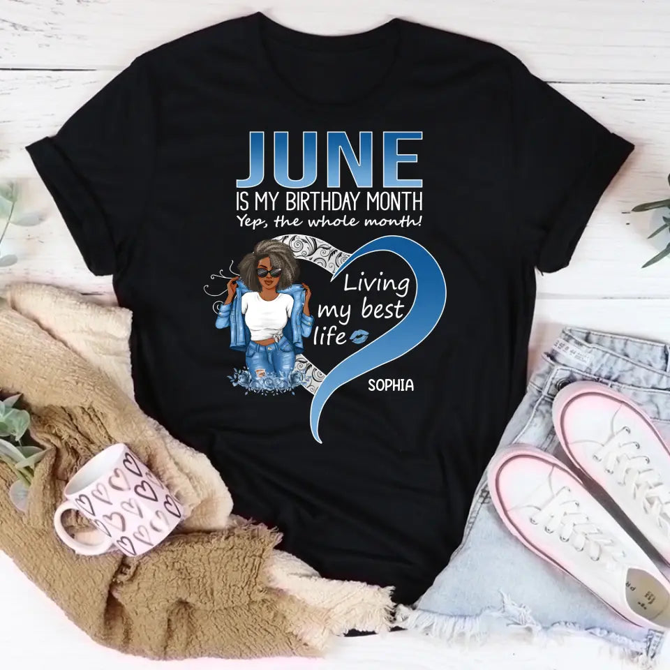 June Birthday Shirt, Custom Birthday Shirt, Queens Born In June, June Birthday Gifts, June Shirts For Woman