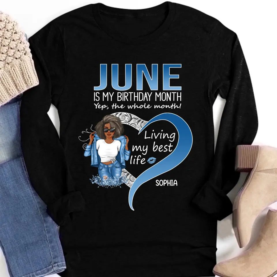 June Birthday Shirt, Custom Birthday Shirt, Queens Born In June, June Birthday Gifts, June Shirts For Woman