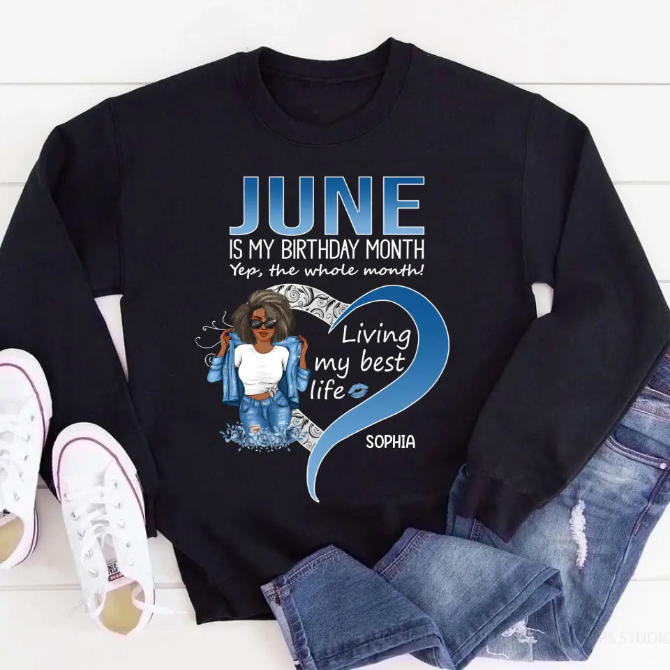 June Birthday Shirt, Custom Birthday Shirt, Queens Born In June, June Birthday Gifts, June Shirts For Woman