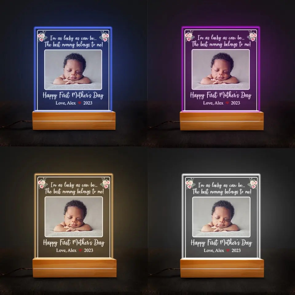 Gifts for first time mothers, Personalized 3D LED Light Wooden Base - Loving, first mothers day gift ideas For Newborn Mom