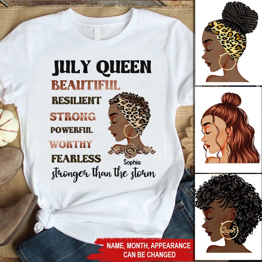 July Birthday Shirt, Custom Birthday Shirt, Queens Are Born In July, July Birthday Shirts For Woman, July Birthday Gifts