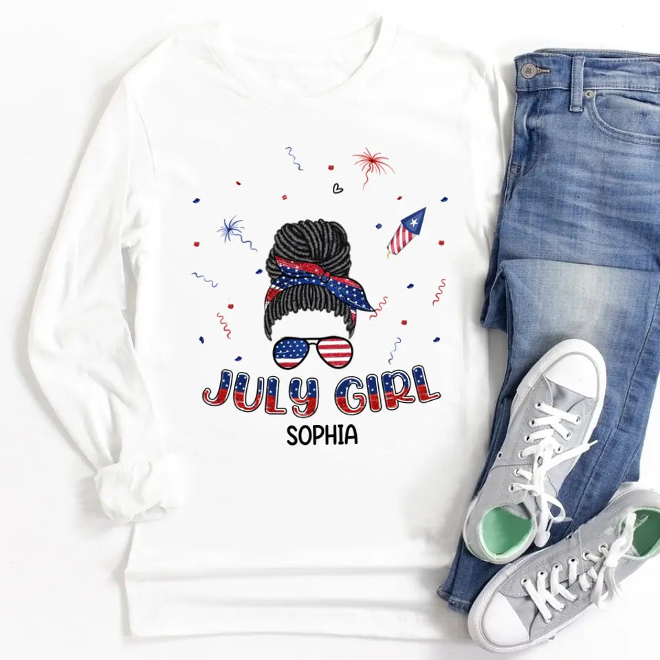 July Birthday Shirt, Custom Birthday Shirt, Queens Born In July, July Birthday Shirts For Woman, July Birthday Gifts, Happy Independence Day T-Shirt