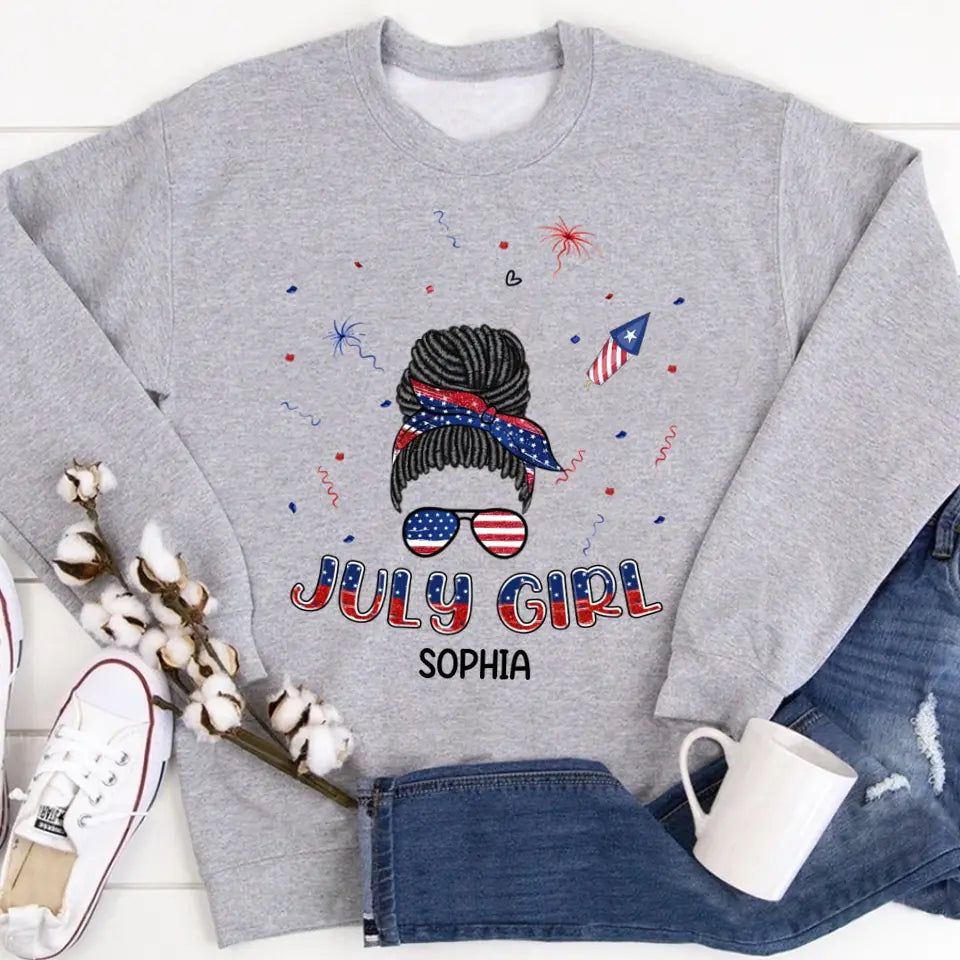 July Birthday Shirt, Custom Birthday Shirt, Queens Born In July, July Birthday Shirts For Woman, July Birthday Gifts, Happy Independence Day T-Shirt