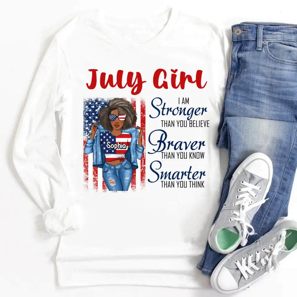 July Birthday Shirt, Custom Birthday Shirt, Queens Born In July, July Birthday Shirts For Woman, July Birthday Gifts, Happy Independence Day T-Shirt