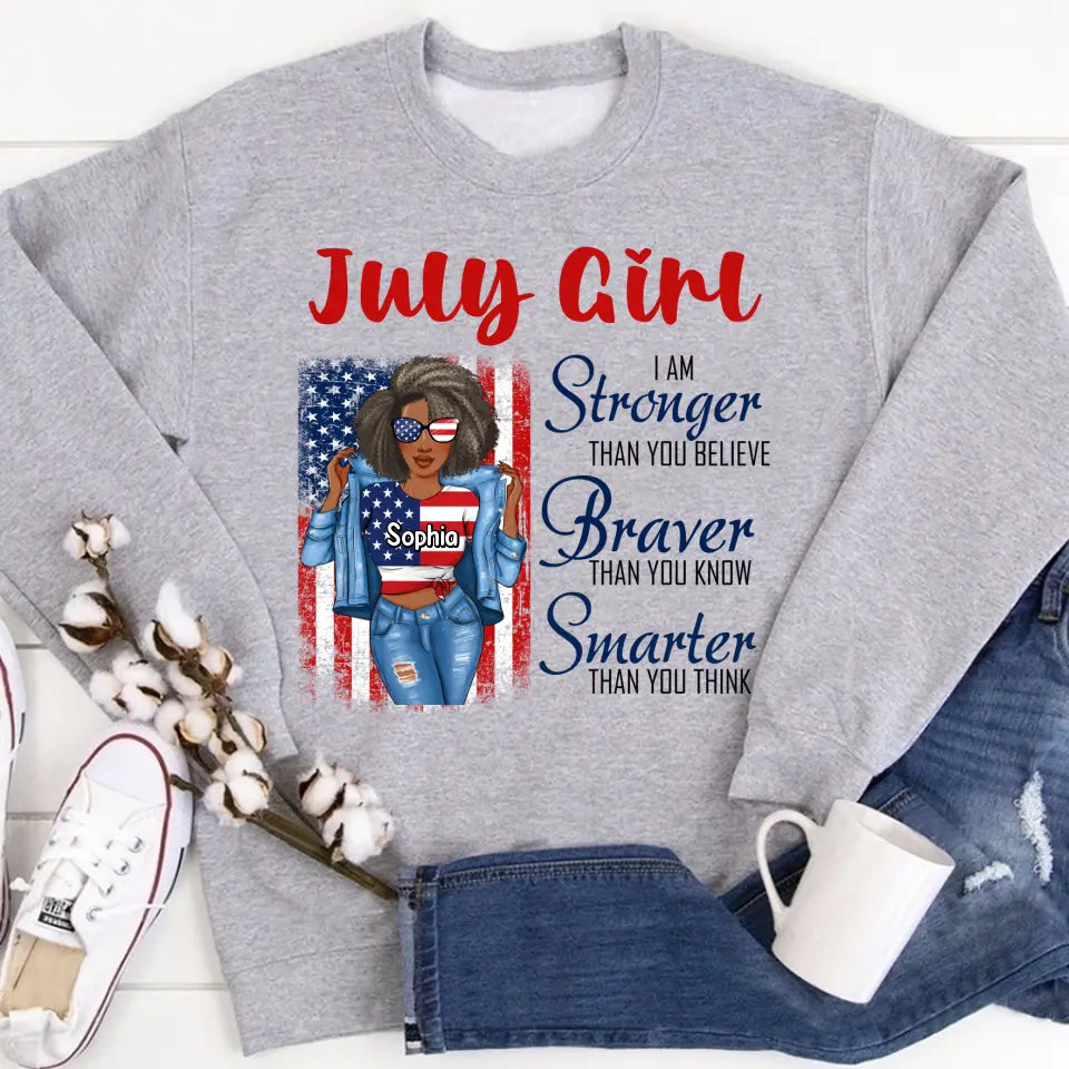 July Birthday Shirt, Custom Birthday Shirt, Queens Born In July, July Birthday Shirts For Woman, July Birthday Gifts, Happy Independence Day T-Shirt