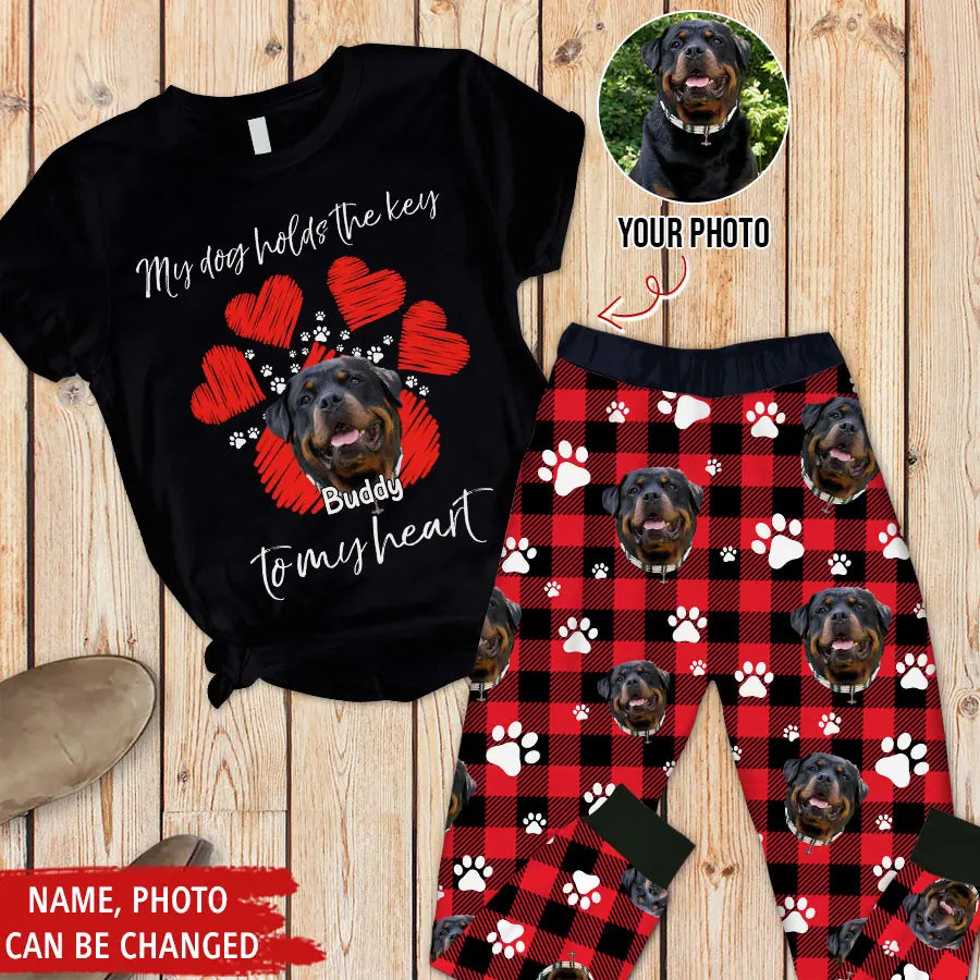 Rottweiler shirt ,Customized Dog Photo &amp; Text Personalized Dog Shirt - Pet T-Shirt Custom Upload Dog Photo Pajama Set, Dog Lover