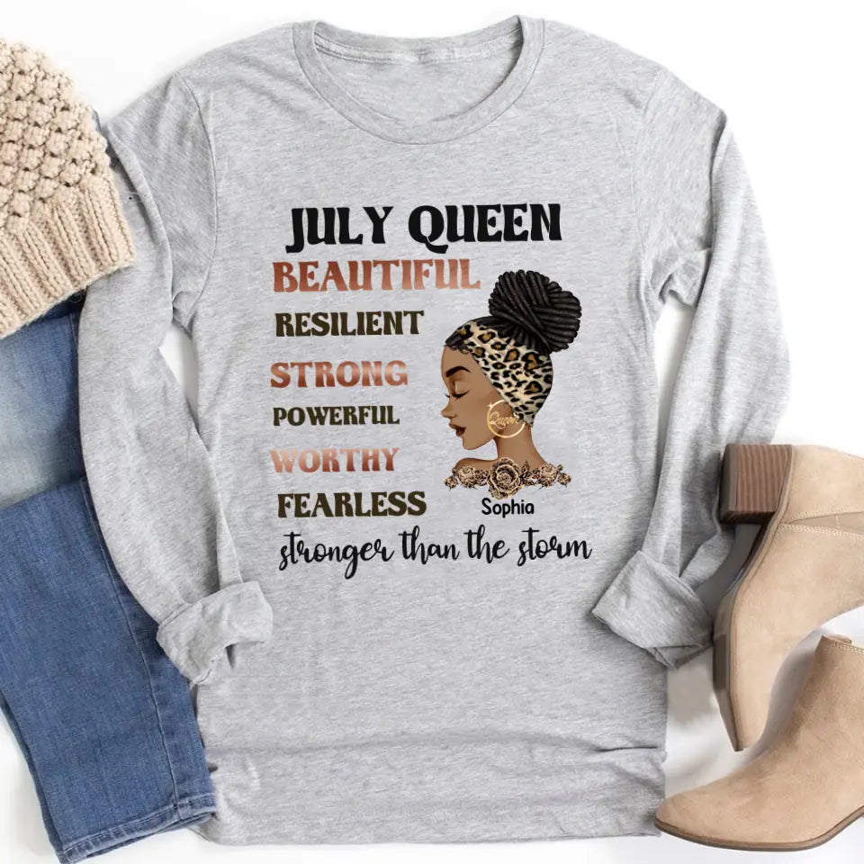 July Birthday Shirt, Custom Birthday Shirt, Queens Are Born In July, July Birthday Shirts For Woman, July Birthday Gifts