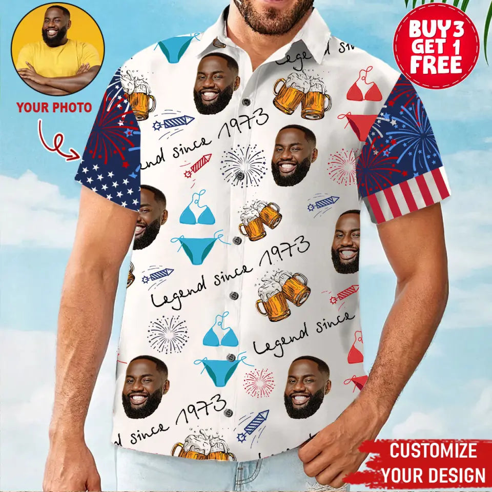 50th Birthday Hawaiian Shirts, Custom Birthday Hawaiian Shirts, Turning 50 Hawaiian Shirt, Gifts For Man Turning 50