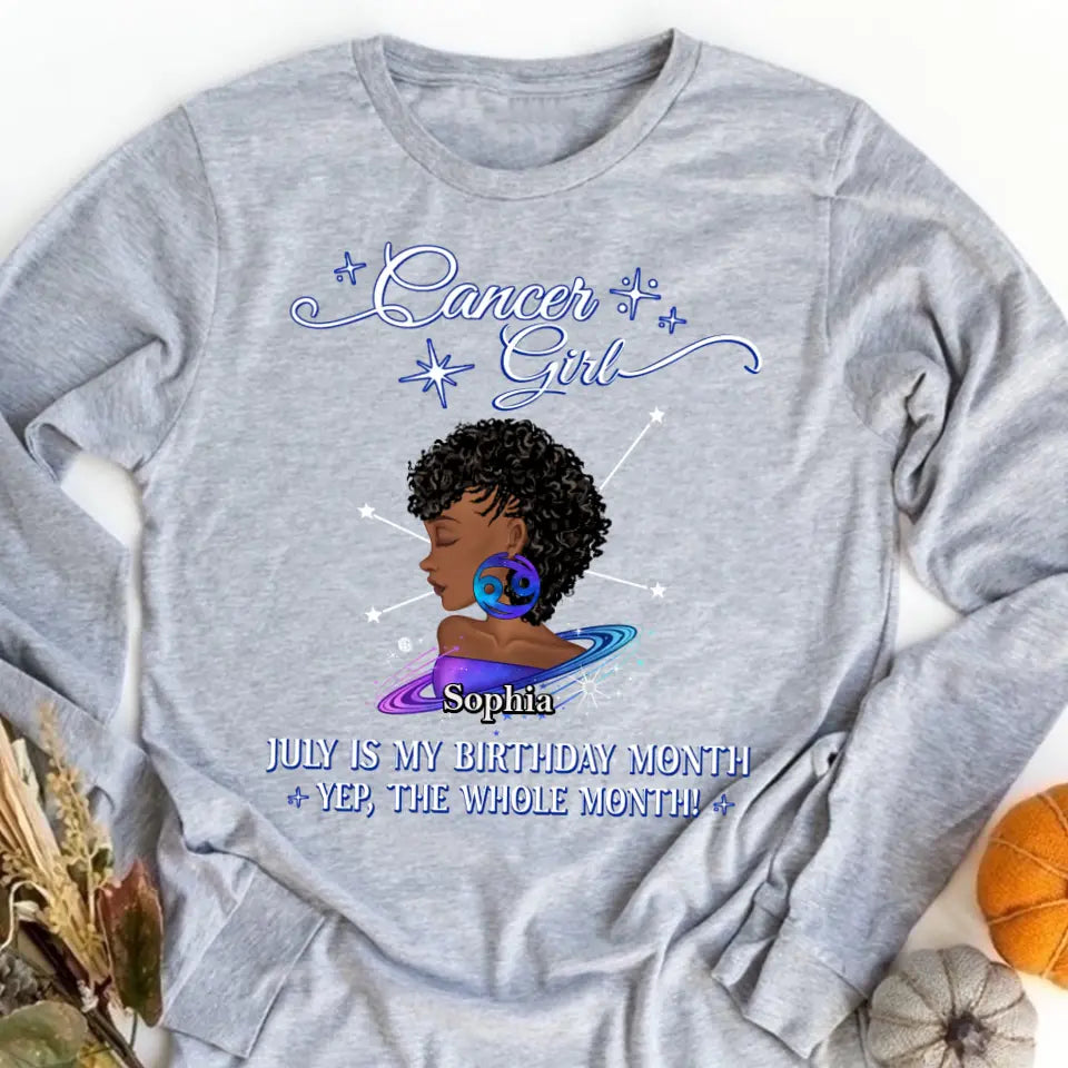 Custom Birthday Shirt, Cancer Zodiac T Shirt, Cancer Birthday Shirt, Cancer T Shirts For Ladies, Cancer Queen T Shirt