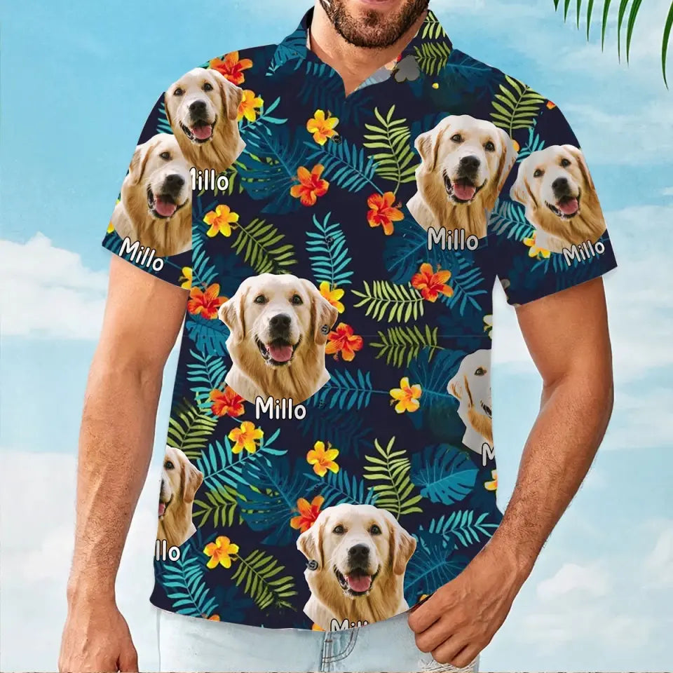 Golden Retriever - Custom Dog Hawaiian Shirt, Dog Face Hawaiian Hhirt, Gift For Dog Lover, Dog Mom Dad Hawaiian