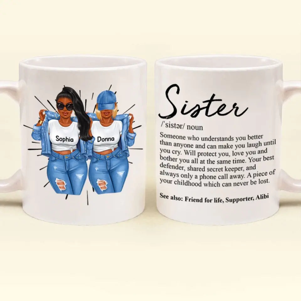 Personalized Gift for Besties, Custom Mugs for Sisters, Birthday, Loving, Funny Gift For Sisters, Sistas, Besties, Soul Sisters