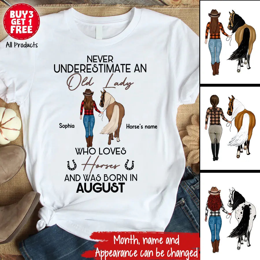 Custom Birthday Shirt, July Birthday Gifts for For Horse Mom, Horse Lover, July Is My Birthday Month, Yep The Whole Month