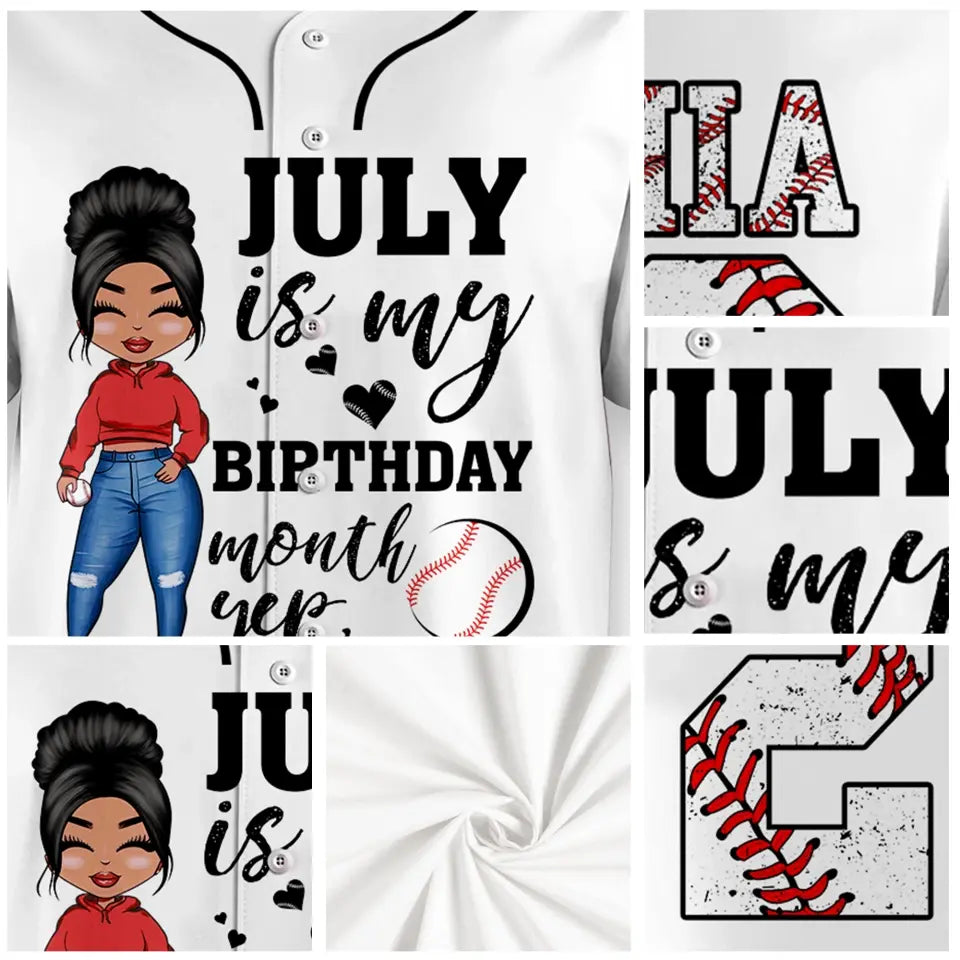 BaseBall Jersey, Custom Birthday Shirt, Queens Born In July, July Birthday Shirts For Woman, Baseball Lover