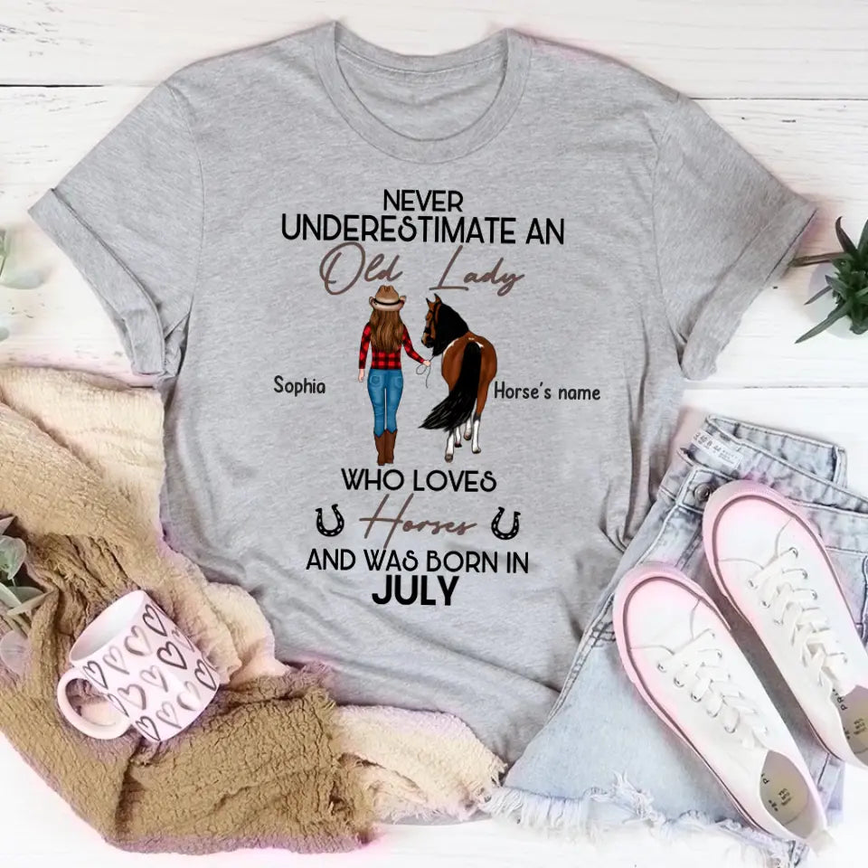 Custom Birthday Shirt, July Birthday Gifts for For Horse Mom, Horse Lover, July Is My Birthday Month, Yep The Whole Month