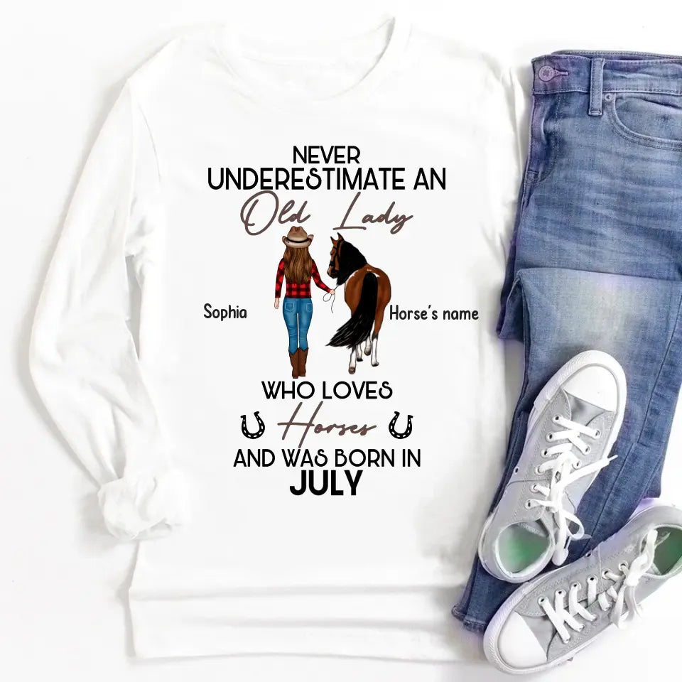 Custom Birthday Shirt, July Birthday Gifts for For Horse Mom, Horse Lover, July Is My Birthday Month, Yep The Whole Month