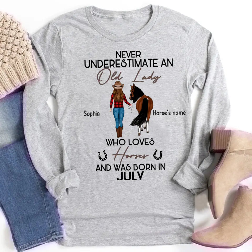 Custom Birthday Shirt, July Birthday Gifts for For Horse Mom, Horse Lover, July Is My Birthday Month, Yep The Whole Month
