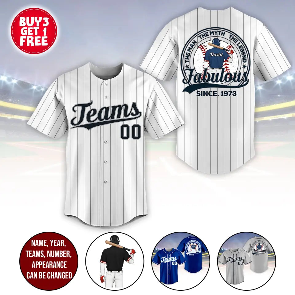 BaseBall Jersey, Custom Birthday Shirt, Turning 50 Shirt, Gifts For Man Turning 50, 50 And Fabulous Shirt, 1973 Baseball Lover