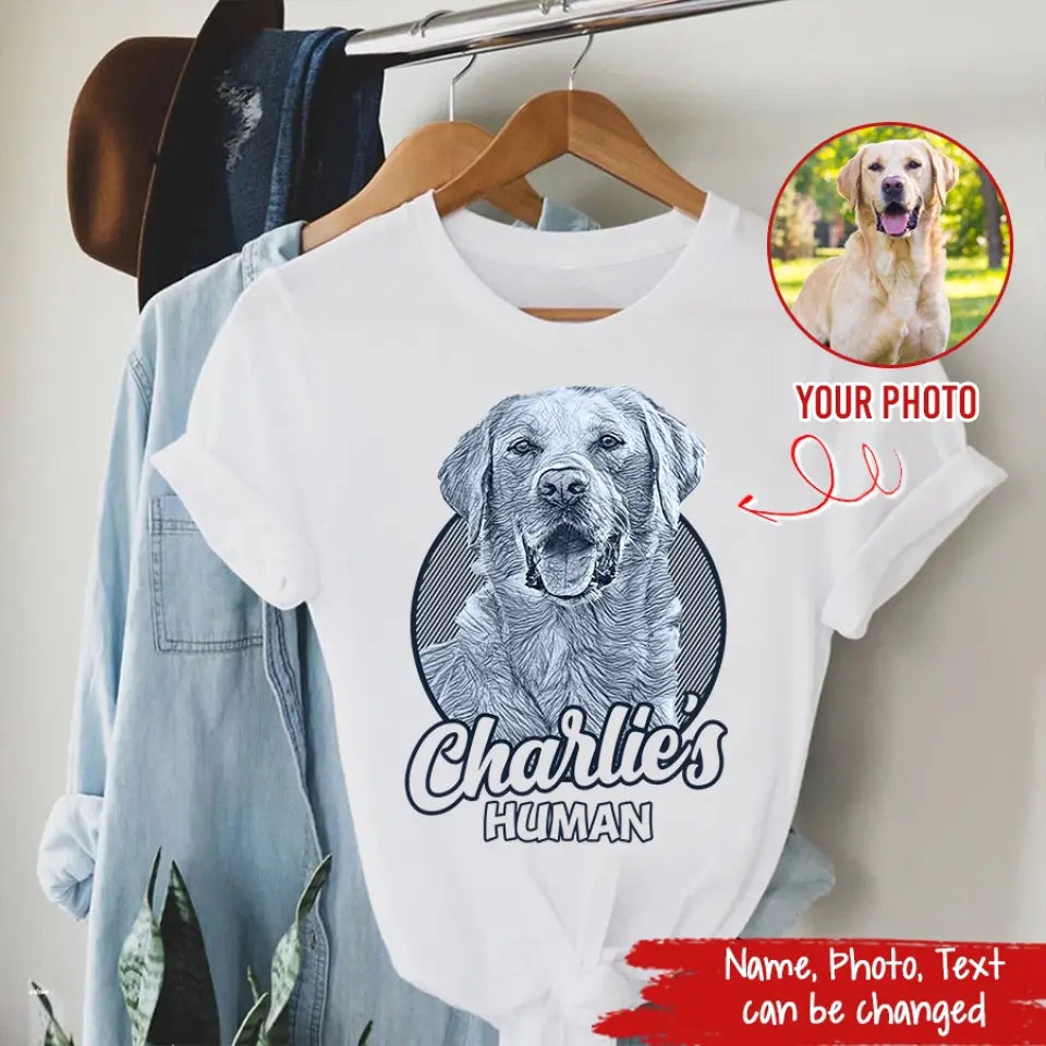 Custom Photo Dog, Personalized Dog Shirt, Gift For Dog Lover, Dog Mom Dad Shirt, Labrador Retriever Lover