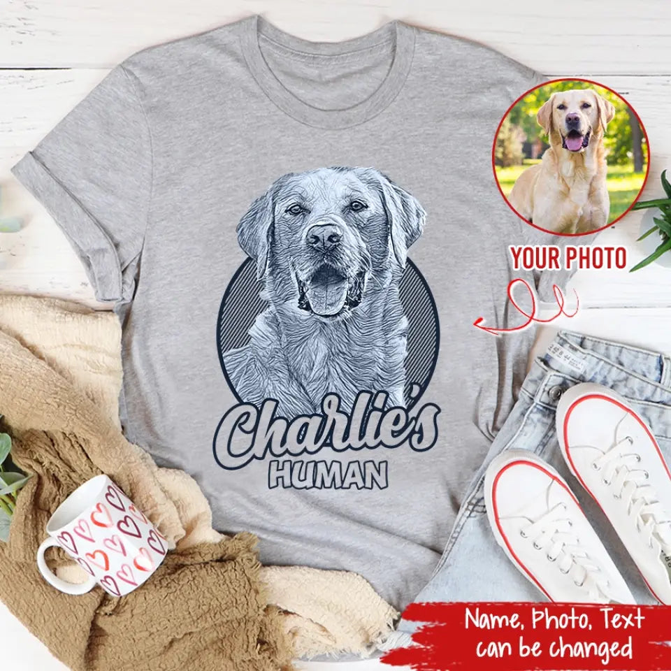 Custom Photo Dog, Personalized Dog Shirt, Gift For Dog Lover, Dog Mom Dad Shirt, Labrador Retriever Lover