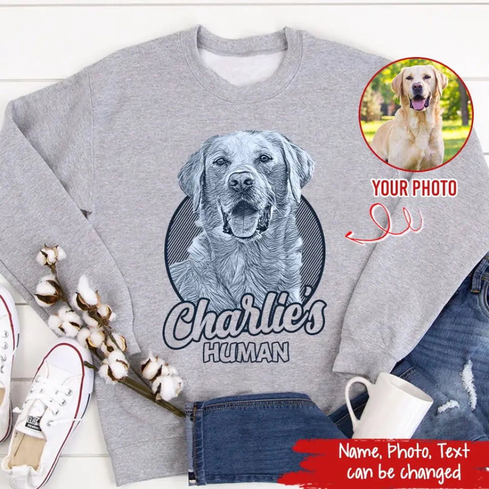Custom Photo Dog, Personalized Dog Shirt, Gift For Dog Lover, Dog Mom Dad Shirt, Labrador Retriever Lover