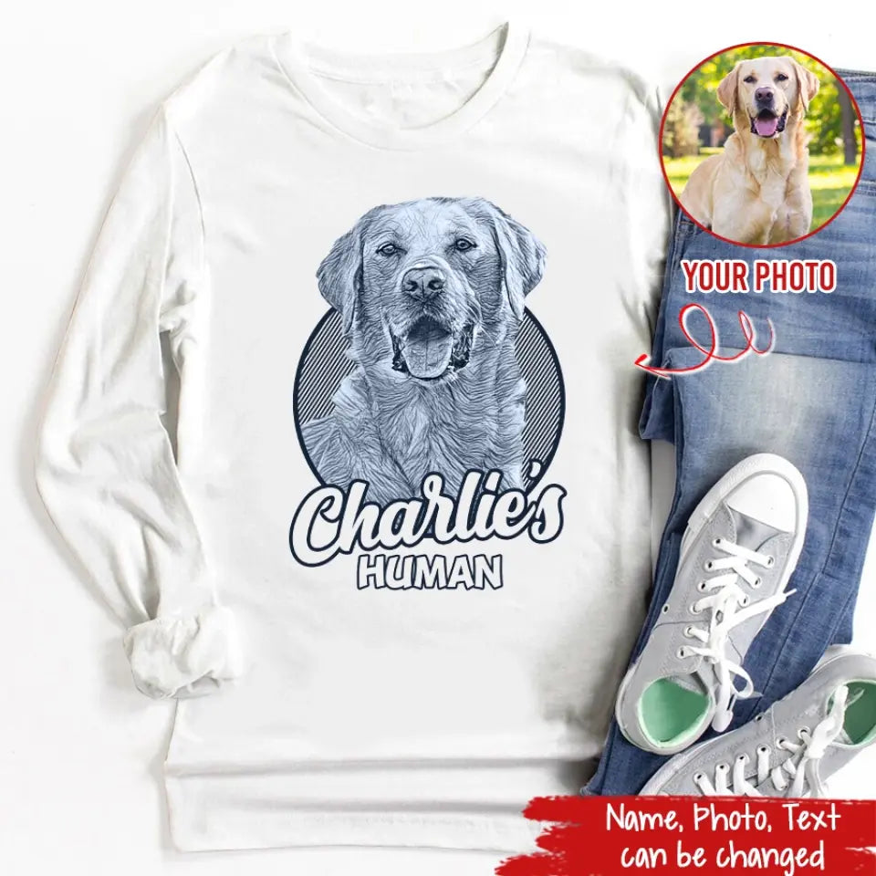 Custom Photo Dog, Personalized Dog Shirt, Gift For Dog Lover, Dog Mom Dad Shirt, Labrador Retriever Lover