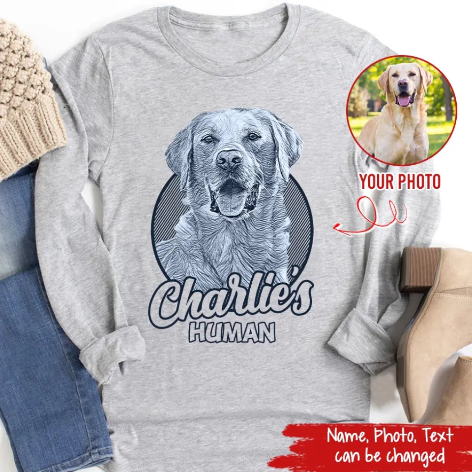 Custom Photo Dog, Personalized Dog Shirt, Gift For Dog Lover, Dog Mom Dad Shirt, Labrador Retriever Lover
